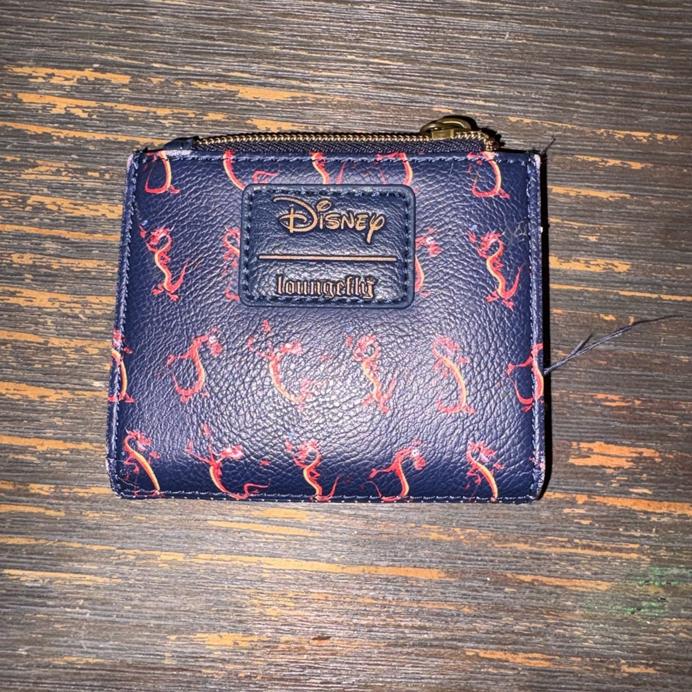 Loungefly Disney Mulan Dragon Mushu Wallet Allover Print Bi-Fold Princess